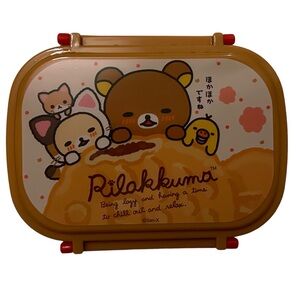 SAN-X RILAKKUMA Bento Style Lunch Box Food Storage Spoon 2016 Being Lazy Chill